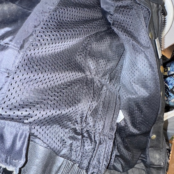 First Gear Black Leather Jacket for Road Bike - excellent condition size 46 - Picture 9 of 11